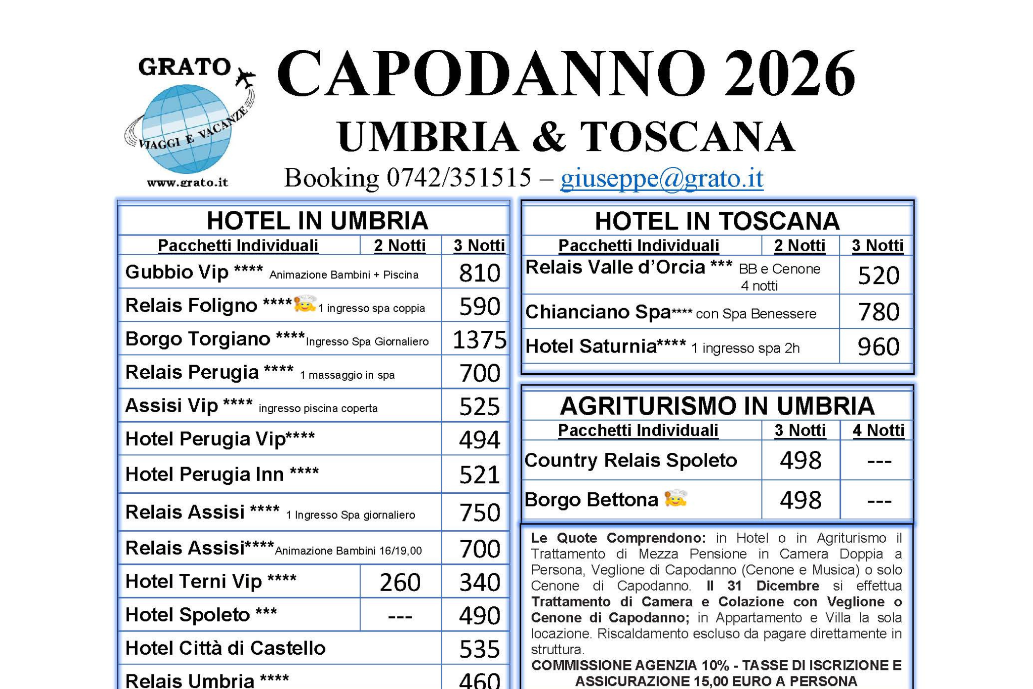 Offerte pacchetti di Capodanno 2026